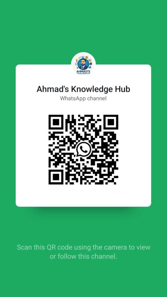 Ahmads Knowledge Hub WhatsApp Channel