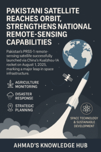 Pakistani Satellite Reached Orbit – PRSS‑1 Launch Marks Tech Milestone