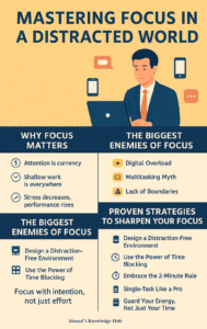 Mastering Focus in a Distracted World Infographic
