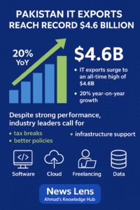 Pakistan IT Exports Reach Record $4.6 Billion (Infographic)
