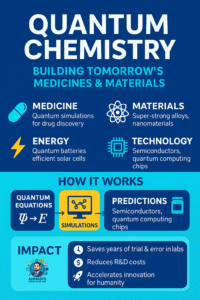 Quantum Chemistry — Unlocking the Future of Materials and Medicine (Infographic)
