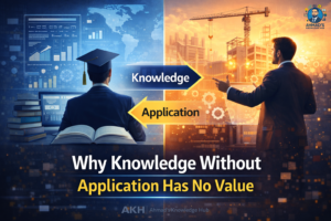 Why knowledge without application has no value — theory vs practice concept